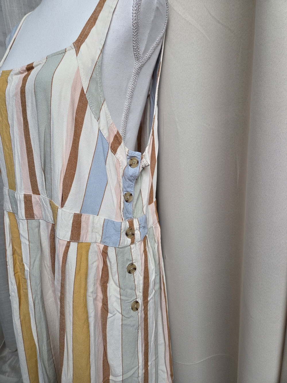 a.n.a Striped Sleeveless Maxi Dress in Pastel Multi Size XXL - Picture 3 of 6